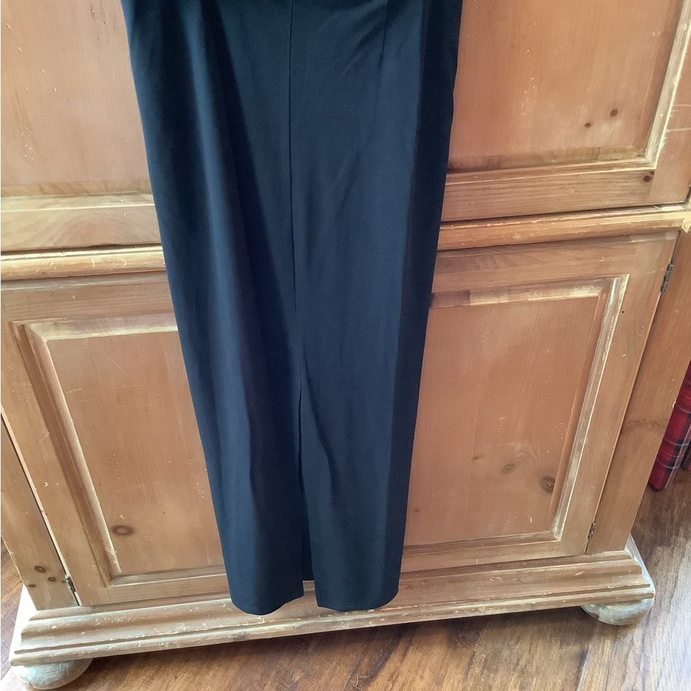 Express. Womens Solid Black Rayon/Poly Long Skirt… - image 8